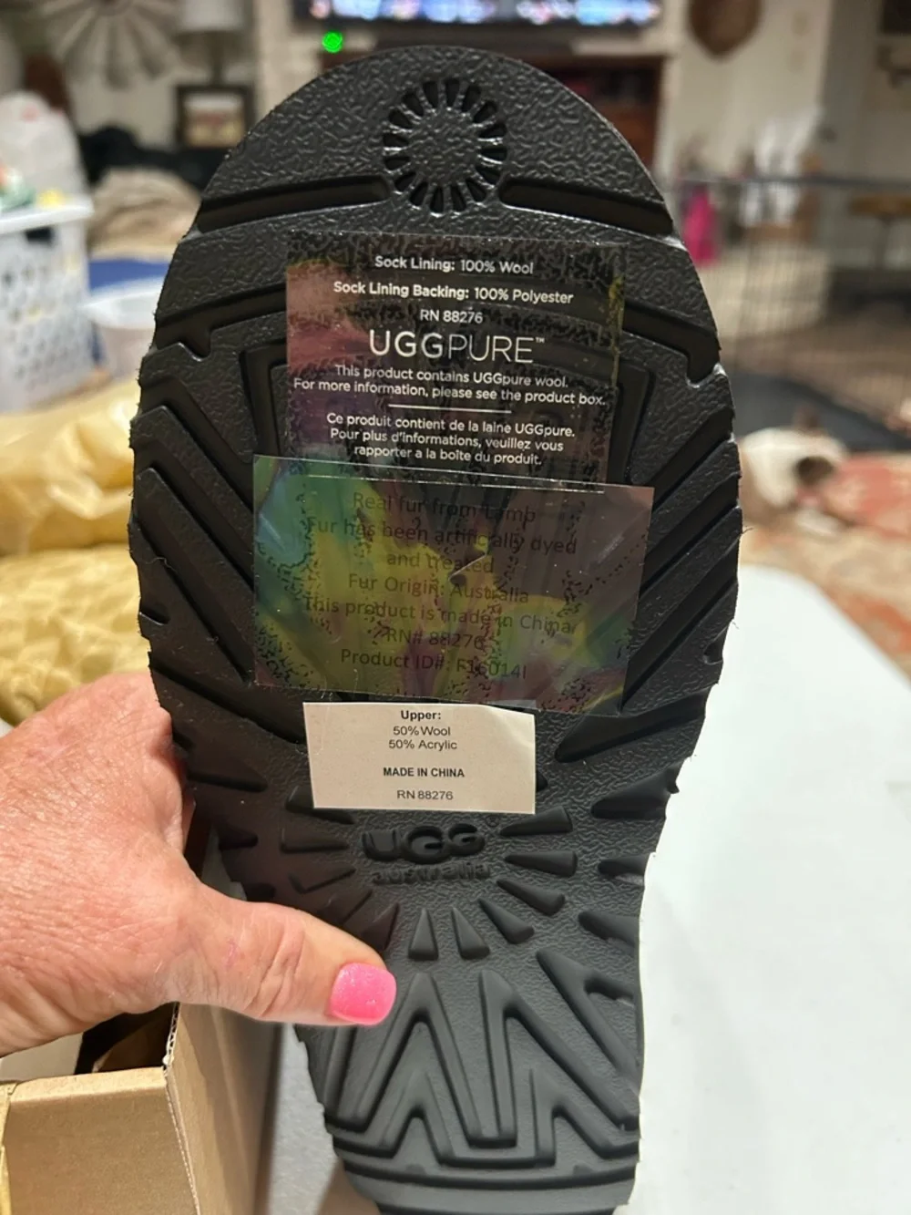 UGG Women's Black Knit Mid-Calf Winter Boots